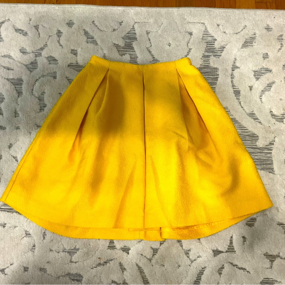 Yellow H&M skirt layered.
